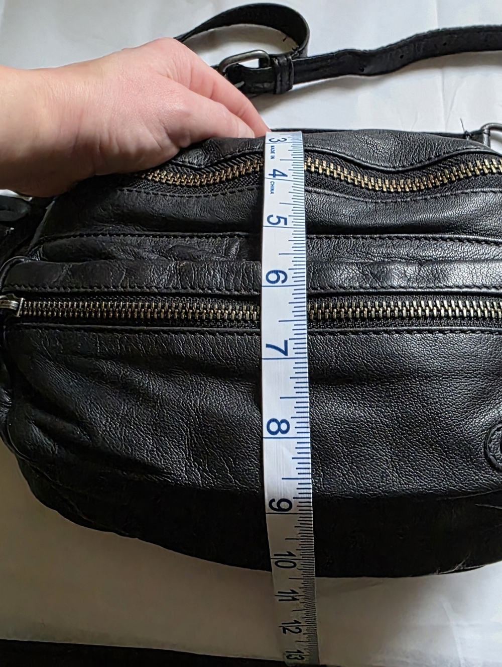 Free People Black Leather Crossbody Fanny Pack - Picture 10 of 12